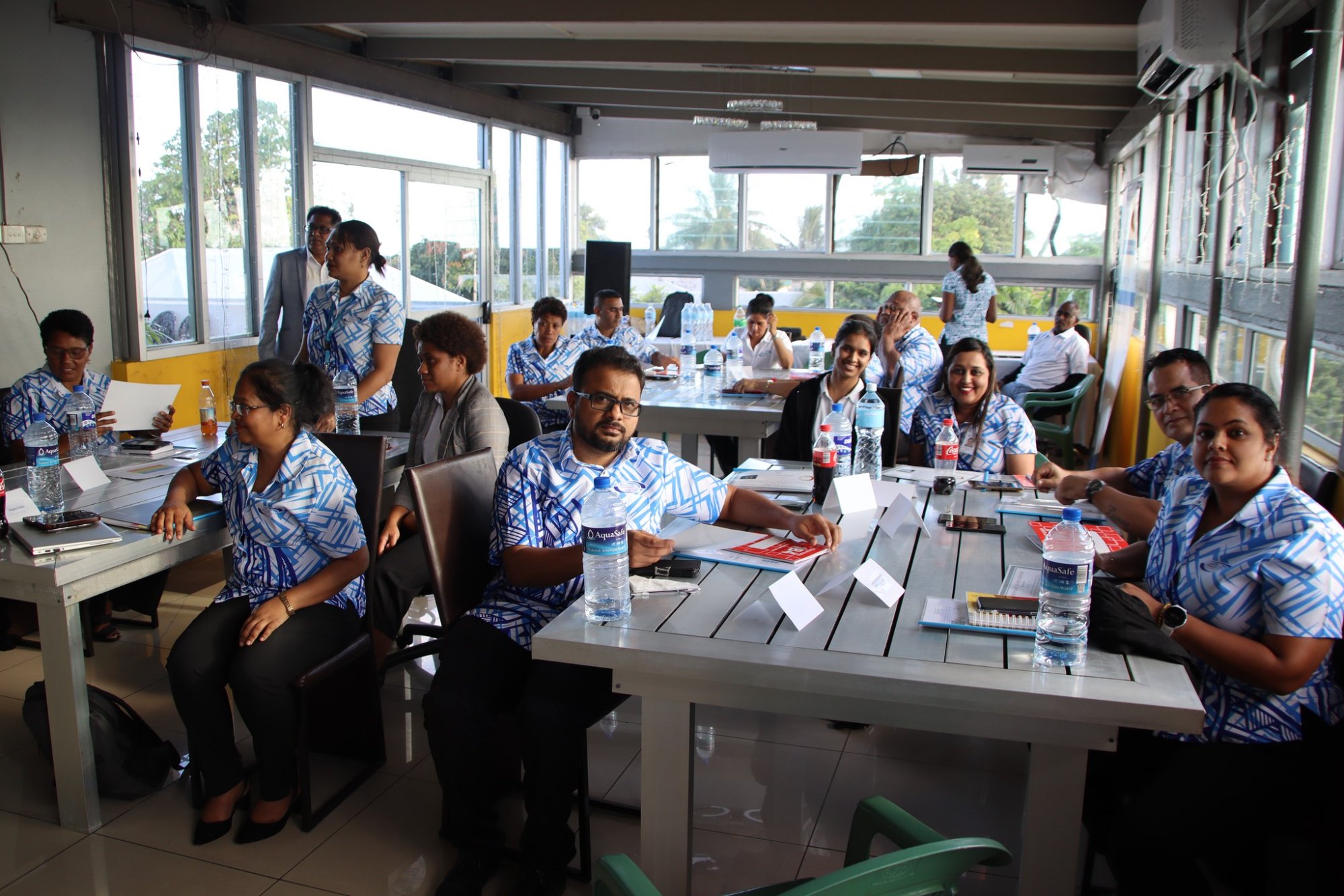 Training participants in a Lean Six Sigma session